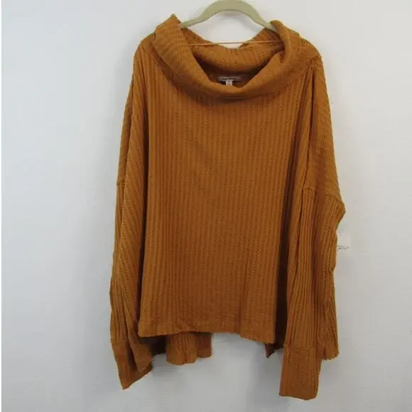 NWT Free People Small Juicy Long Sleeve Cowl Neck Surplice Back Canyon Moon - Picture 2 of 7